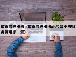 双重股权结构（双重股权结构ab股是中级财务管理哪一章）